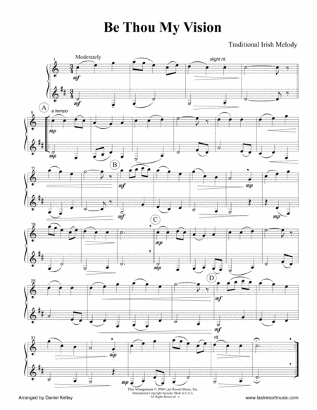 Be Thou My Vision Duet For Flute Or Oboe Or Violin Clarinet Duet Music For Two Page 2