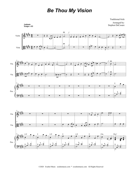 Be Thou My Vision Duet For Violin And Viola Page 2