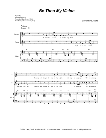 Be Thou My Vision For 2 Part Choir Soprano And Tenor Page 2