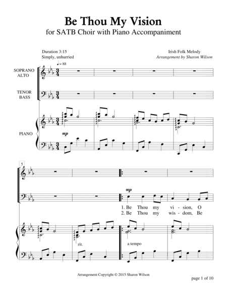 Be Thou My Vision Satb Choir With Piano Accompaniment Page 2