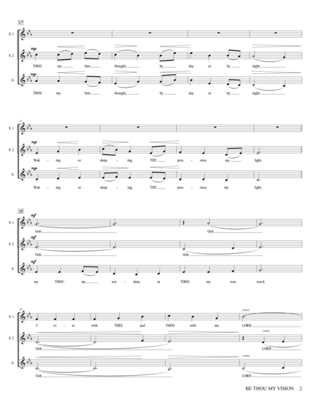 Be Thou My Vision Ssa Acappella Page 2