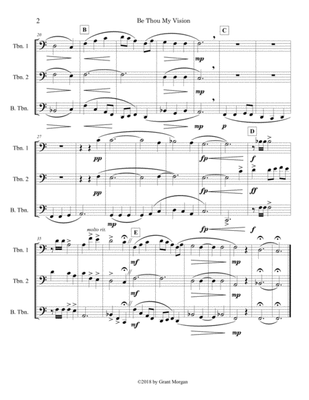 Be Thou My Vision Trombone Trio Page 2