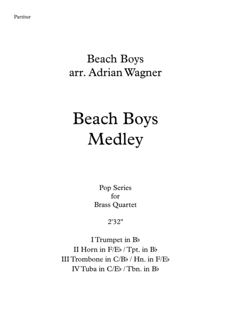 Beach Boys Medley Brass Quartet Arr Adrian Wagner Page 2