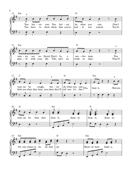 Beat It Early Intermediate Edition Page 2