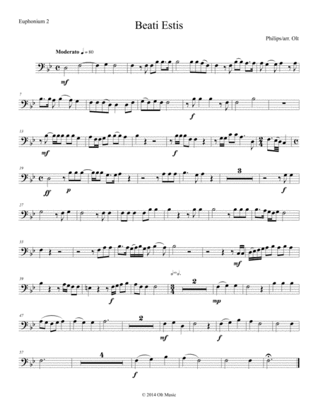 Beati Estis For 2 Antiphonal Tuba Quartets Page 2