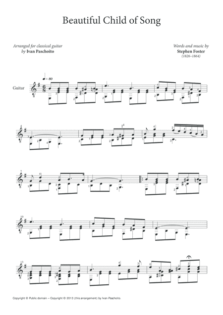 Beautiful Child Of Song Classical Guitar Page 2