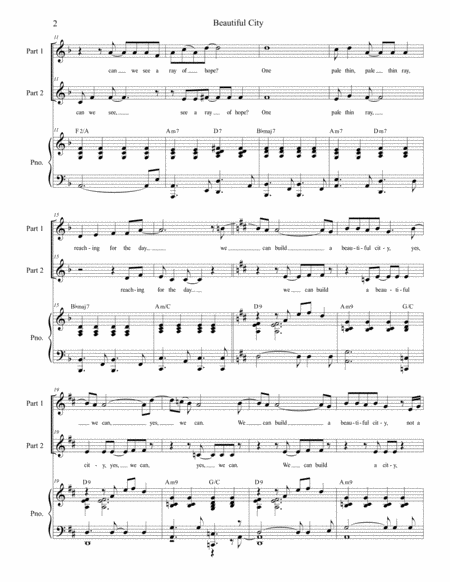 Beautiful City For 2 Part Choir Page 2