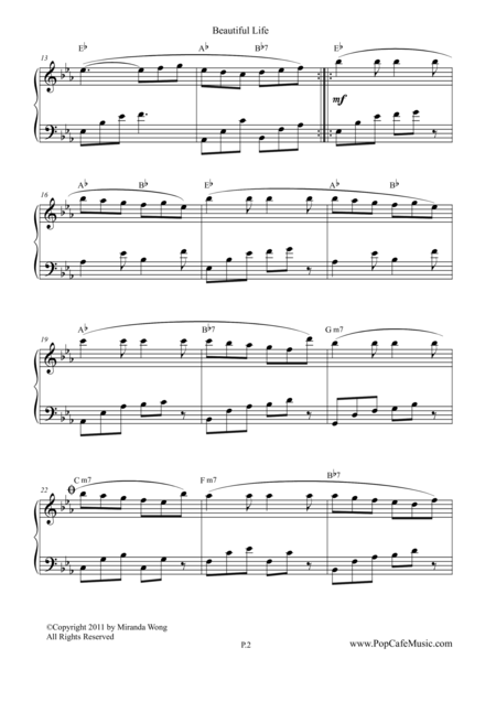 Beautiful Life Romantic Piano Music Page 2