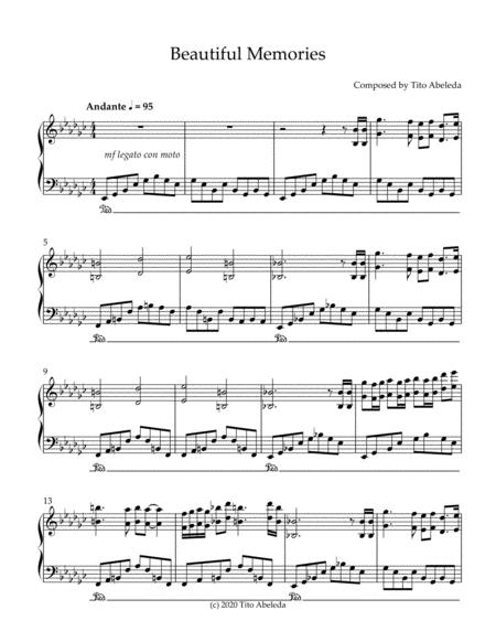 Beautiful Memories Piano Solo Page 2