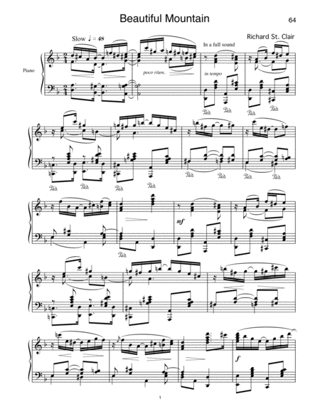 Beautiful Mountain Rag For Solo Piano Page 2