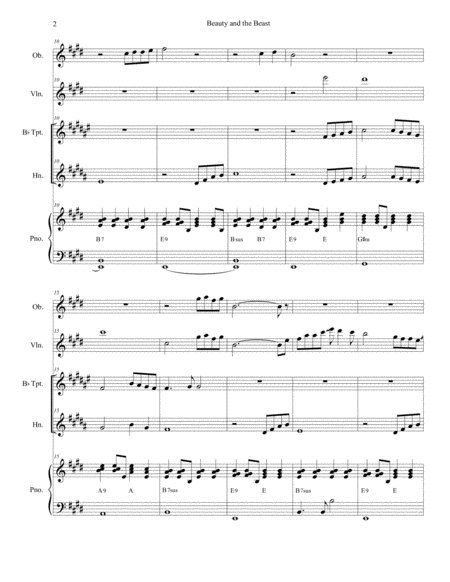 Beauty And The Beast Duet For Bb Trumpet And French Horn Page 2