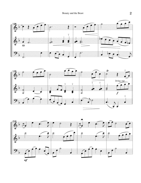 Beauty And The Beast Flute And Strings Trio Page 2