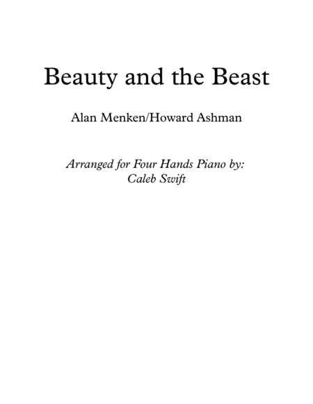 Beauty And The Beast Piano Duet Four Hands Page 2