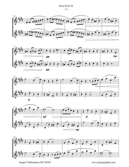 Beethoven Duet Woo 26 For Alto Clarinet Duo Page 2