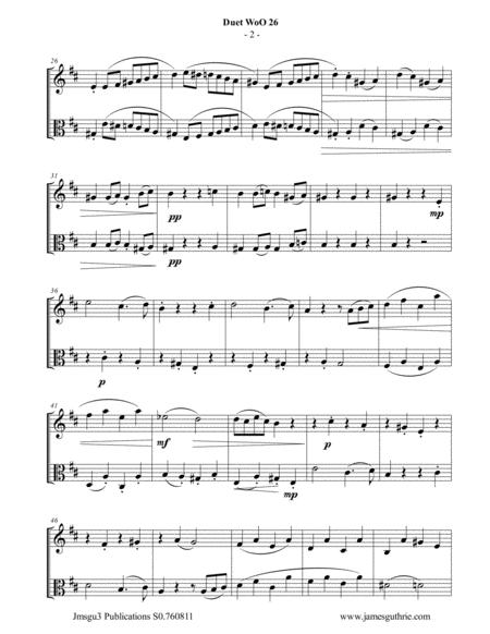 Beethoven Duet Woo 26 For Violin Viola Page 2