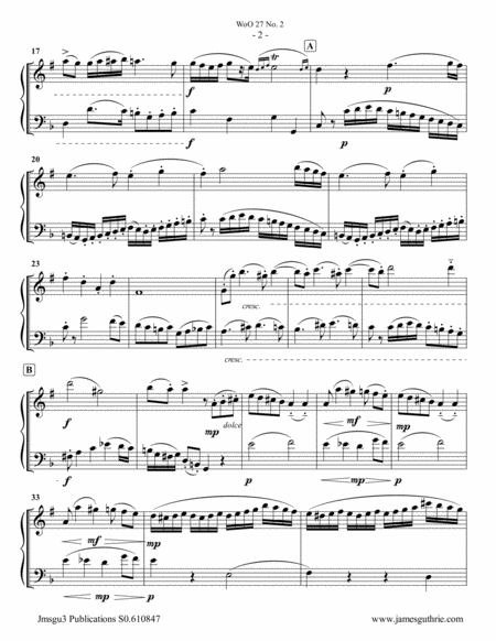 Beethoven Duet Woo 27 No 2 For Tenor Sax Bassoon Page 2