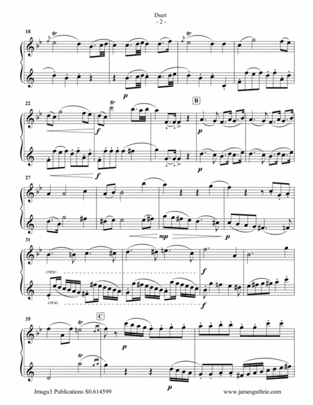 Beethoven Duet Woo 27 No 3 For Flute Bass Clarinet Page 2