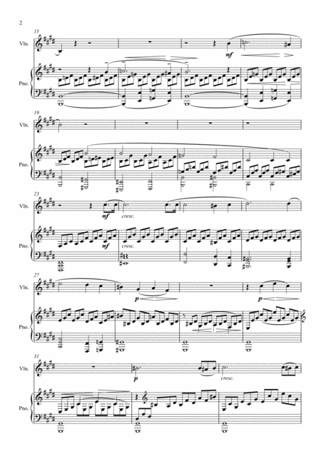 Beethoven Piano Sonata No 14 In C Sharp Minor Op 27 No 2 Moonlight Sonata Mvt I Violin And Piano Page 2