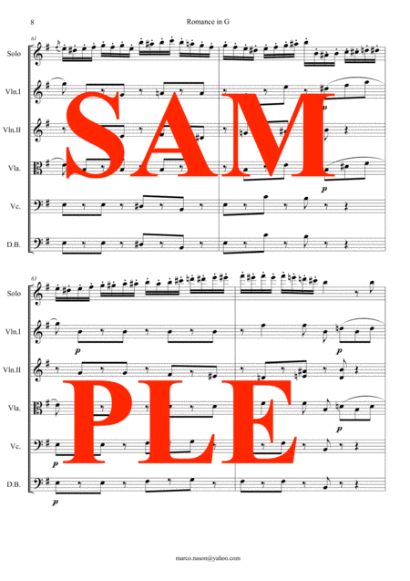 Beethoven Romance In G For Violin And Strings Op 40 Page 2