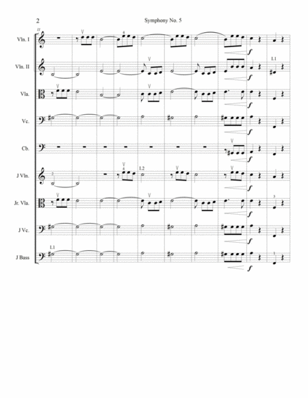 Beethoven Symphony No 5 For Mixed Level String Orchestra Page 2