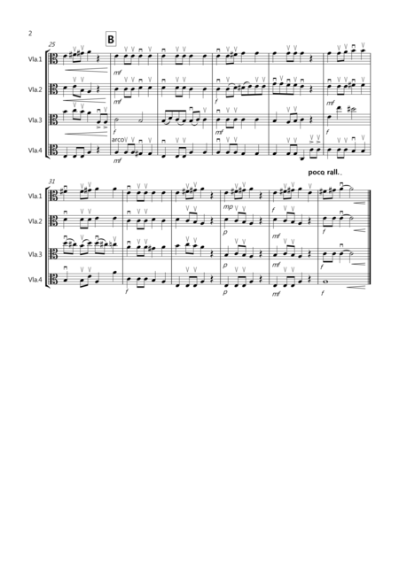 Beethoven Symphony No 7 Slow Movement For Viola Quartet Page 2