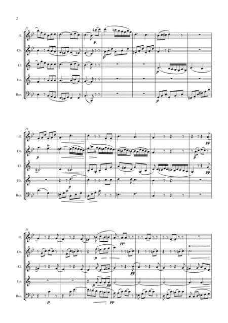 Beethoven Wind Octet In Eb Major Op 103 Mvt Ii Andante Wind Quintet Page 2