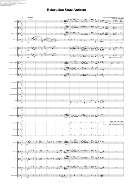 Belarsuian State Anthem For Symphony Orchestra Keith Terrett Olympic Anthem Series Page 2