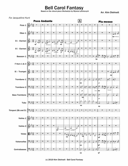Bell Carol Fantasy For Orchestra Score Page 2