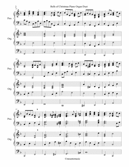 Bells Of Christmas Medley For Piano And Organ Page 2