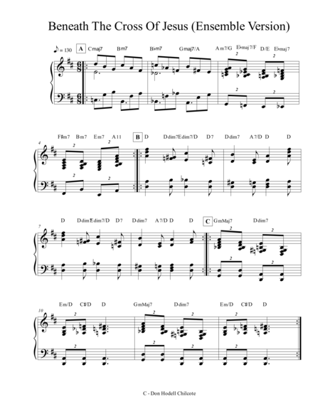 Beneath The Cross Of Jesus Ensemble Version Page 2