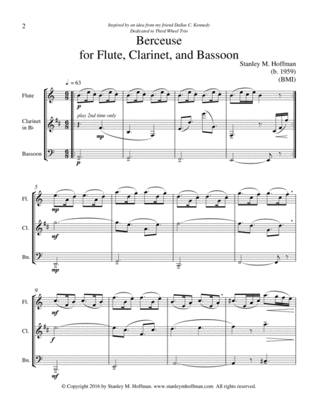 Berceuse For Flute Clarinet And Bassoon Page 2