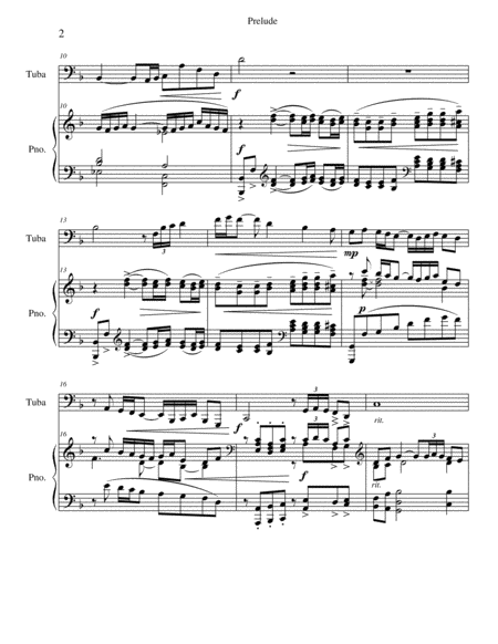 Bergamasque Suite Tuba And Piano Page 2