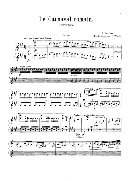 Berlioz Le Carnaval Romain For Piano Duet 1 Piano 4 Hands Pb821 Page 2