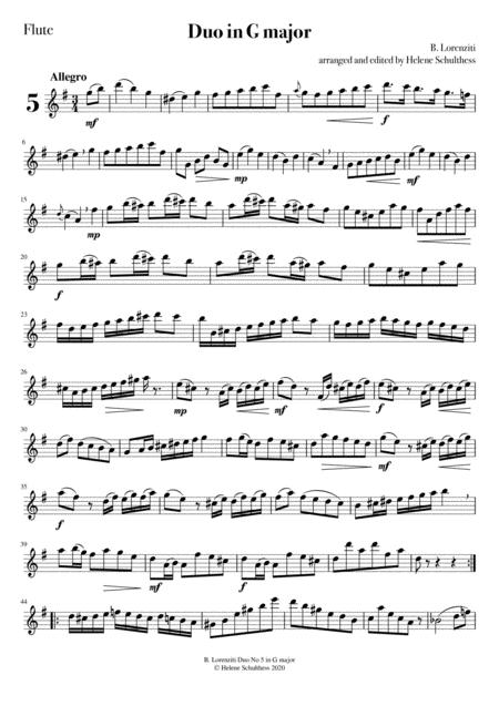 Bernard Lorenziti Duo No 5 In G Major For Flute And Violin Page 2