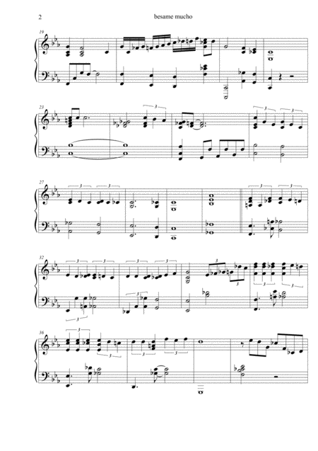 Besame Mucho Jazz Version Page 2