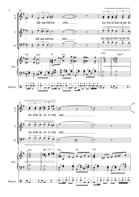 Besame Mucho Satb Piano Page 2