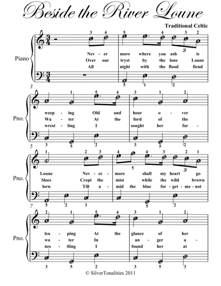 Beside The River Loune Easy Piano Sheet Music Page 2