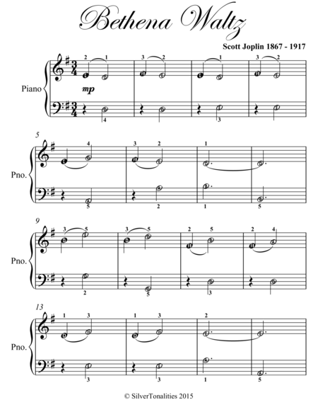 Bethena Waltz Easiest Piano Sheet Music Page 2