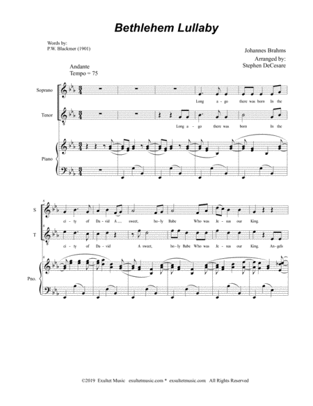 Bethlehem Lullaby For 2 Part Choir Soprano Tenor Page 2