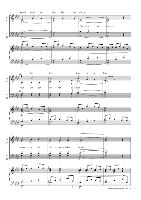 Bethlehem Schlft Satb Piano Page 2