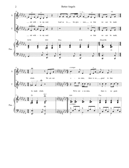 Better Angels Duet For Soprano And Tenor Solo Page 2