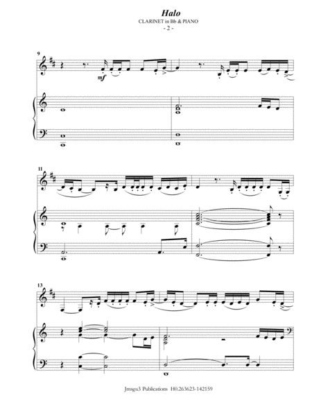 Beyonce Halo For Clarinet Piano Page 2