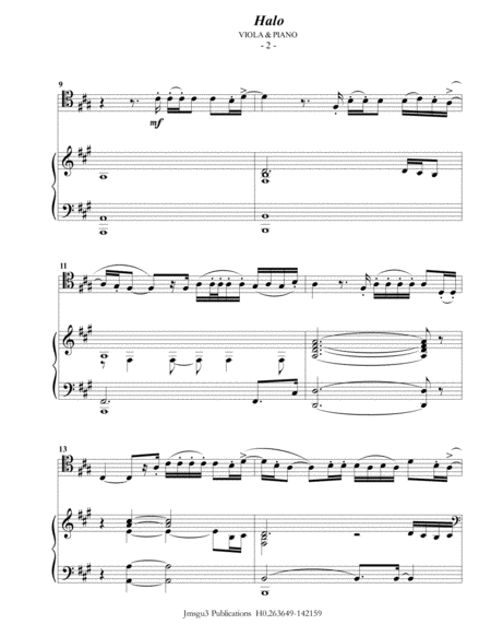 Beyonce Halo For Viola Piano Page 2