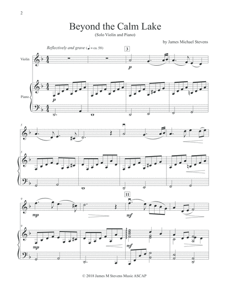 Beyond The Calm Lake Violin Piano Page 2