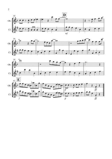 Beyond The Sea For Oboe And Clarinet Duet Page 2