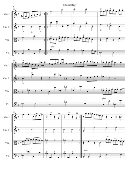 Bifocal Rag For Strings Or String Quartet Page 2
