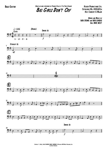 Big Girls Dont Cry Bass Guitar Page 2