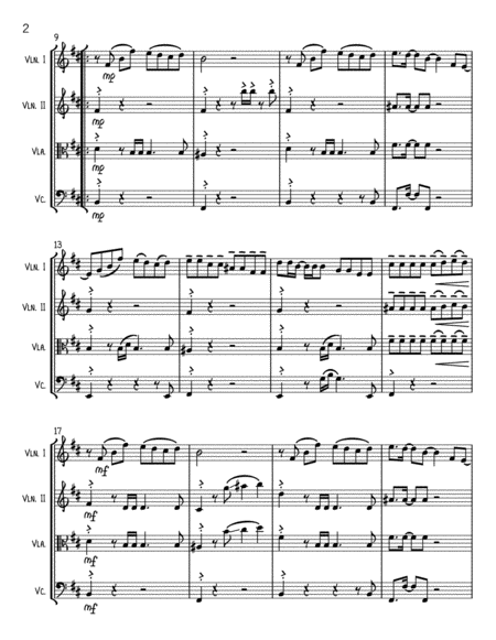 Bills Bills Bills String Quartet Page 2