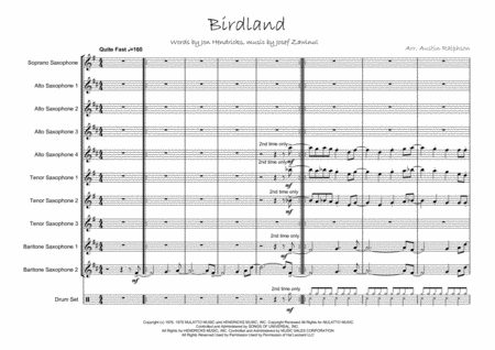 Birdland Sax Ensemble Page 2