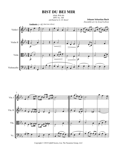 Bist Du Bei Mir String Quartet Page 2